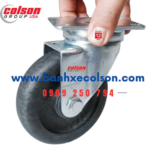 Bánh xe nhựa chịu nhiệt Colson Caster 100x32mm xoay càng thép